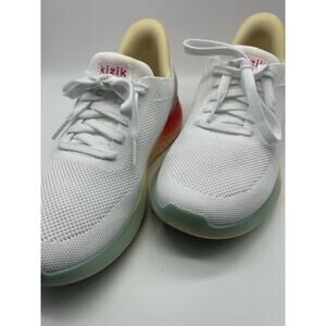 KIZIK Athens Sneakers White Rainbow Sole Size M6 /W7.5 | Excellent & Slip‑On